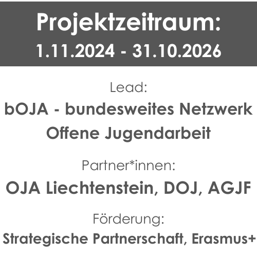 Infobox mit Projektdaten 2024 - 2026 und allen Partnerorganisationen
