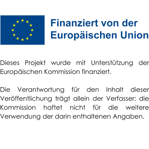 Förderhinweis Erasmus+ und Haftungsausschluss für Europa