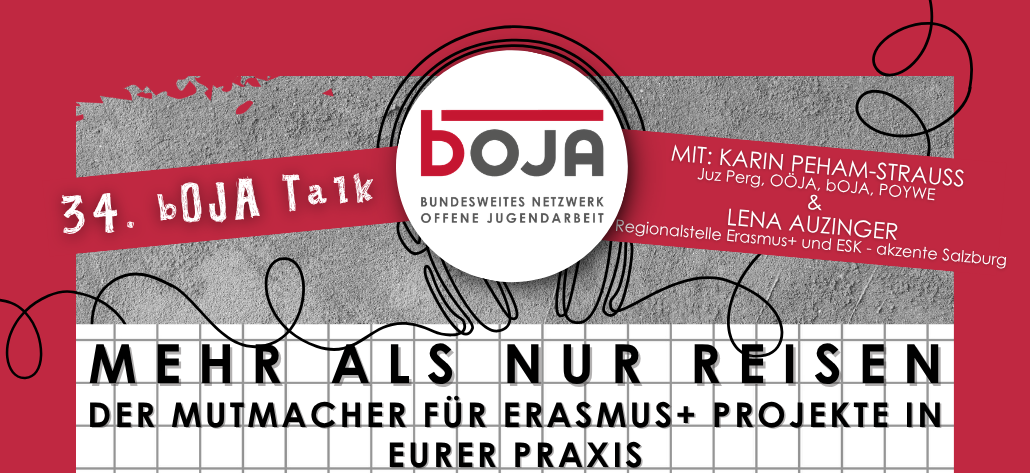 Mehr als nur Reisen, der Mutmacher für Erasmus+ Projekte - gestaltet mit Logos und Informationen zum Vortragenden