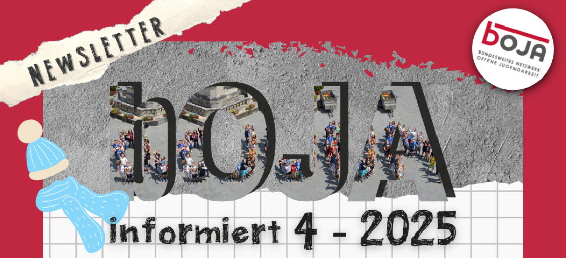 Schal und Mütze um den Newsletter geschnürt